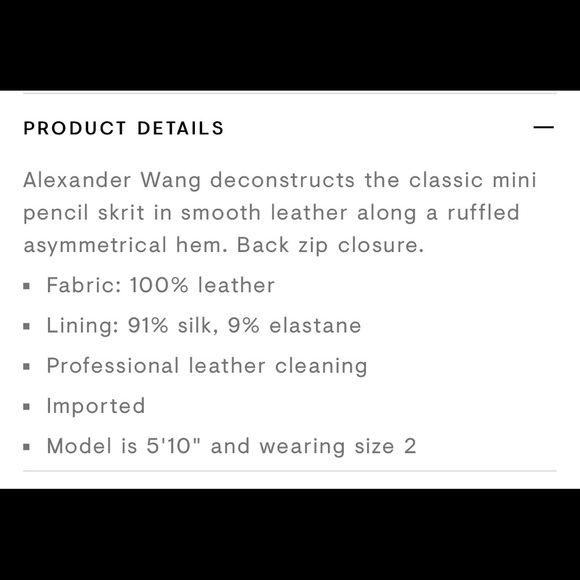 Alexander Wang deconstructed leather skirt - Picture 10 of 11